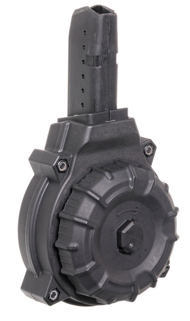 ProMag DRMA12 Standard 50rd Drum 9mm Luger Fits AR-15 Compatible w/ Glock Style Mags Black DuPont Zytel Polymer [DS]