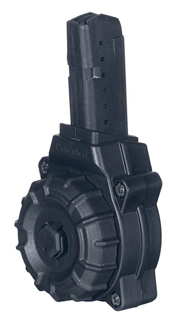 ProMag DRMA26 Standard 30rd Drum 9mm Luger Fits AR-15, Compatible w/Glock Style Magazines Black DuPont Zytel Polymer [DS]