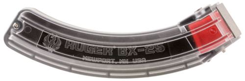 Ruger 90591 BX-25 25rd Magazine Fits Ruger 10/22/SR/77/Charger 22LR BX-25 Clear [SP]