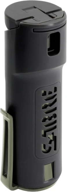 SABRE Pepper Spray with Fast Flip-Top Safety & Attachment Clip