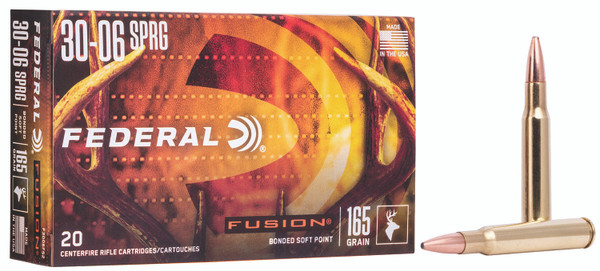 Federal F3006FS2 Fusion 30-06Springfield 165gr Bonded Soft Point 20 Per Box [DS]