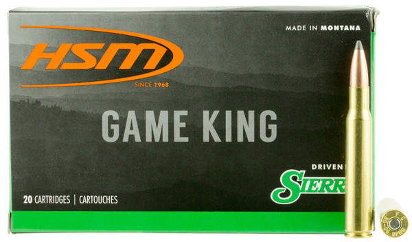 HSM 300640N Game King 30-06 Springfield 165 gr Sierra GameKing Spitzer Boat Tail 20 Per Box [DS]