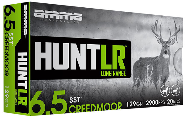 Ammo Inc 65CM129SSTA20 Hunt Long Range 6.5Creedmoor 129gr Super Shock Tip 20 Per Box [DS]