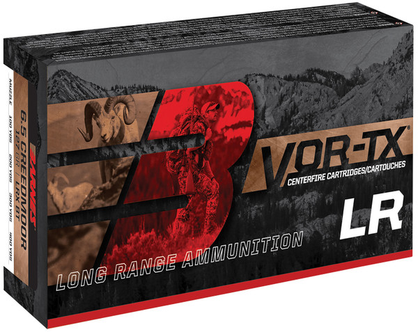 Barnes Bullets 28986 VOR-TX Long Range 6.5Creedmoor 127gr LRX Boat Tail 20 Per Box [DS]