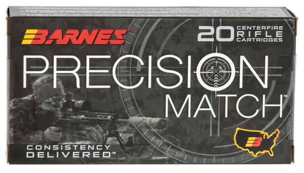 Barnes Bullets 30166 Precision Match 6.5Creedmoor 140gr Open Tip Match Boat Tail 20 Per Box [DS]
