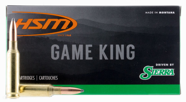 HSM 65CREEDMOOR1N Game King 6.5 Creedmoor 140 gr Sierra GameKing Spitzer Boat Tail 20 Per Box [DS]