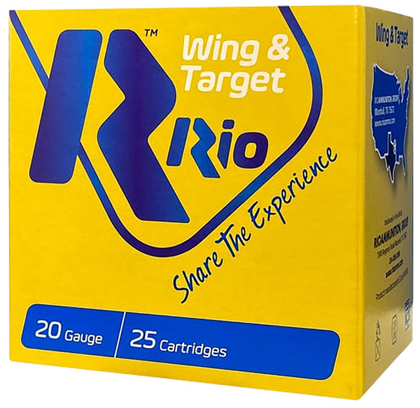 Rio Ammunition WT2075 or WT208 Wing & Target 20Gauge 2.75" 7/8oz 7.5Shot or 8Shot 25 Per Box [DS]