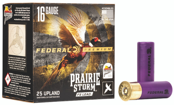 Federal PFX164FS5 or PFX164FS6 Premium Prairie Storm FS 16Gauge 2.75" 1 1/8oz 5Shot or 6Shot 25 Per Box [DS]