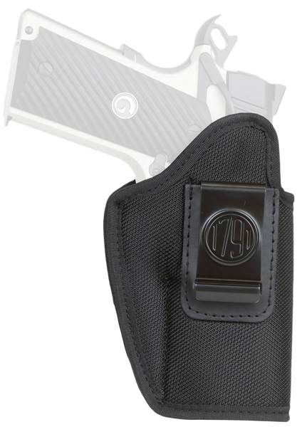 1791 Gunleather PNIWB4BLKL Premium Nylon IWB Size 04 Black Ballistic Nylon Clip-On Left Hand [DS-SS]