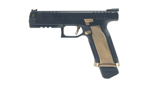 Laugo Arms Alien Creator Black & Gold 9mm Pistol - Limited Edition 4.8"