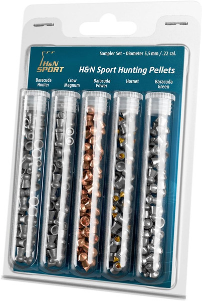 H&N Hunting Sampler .22 Cal 5.5 mm 5 types Air gun pellets