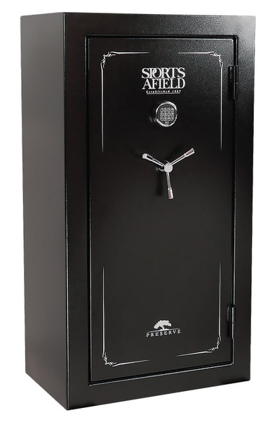 Sports Afield SECSA5932P Preserve SA5932P Keypad/Key Entry Black Textured Steel Holds 32 + 6 59" H x 32" W x 20" D Fireproof- Yes *Call to Order