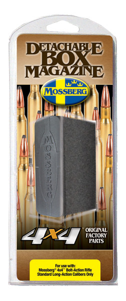 Mossberg 95033 Drop Box Magazine Patriot 5rd 270 Win/30-06 Springfield/25-06 Rem Fits Mossberg 4x4 Long Action Black Polymer [DS]