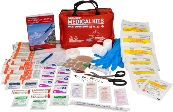 Adventure Medical Kits 01050200 Sportsman 200 Medical Kit Treats Injuries/Illnesses Red [DS-SS]