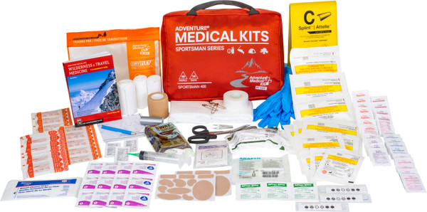 Adventure Medical Kits 01050400 Sportsman 400 Medical Kit Treats Injuries/Illnesses Waterproof Red [DS-SS]