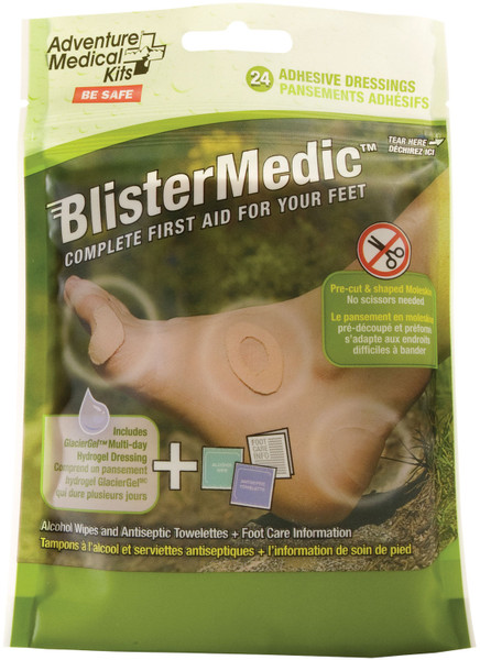 Adventure Medical Kits 01550667 Blister Medic Kit Blister Prevention Brown 24 Precut Shapes [DS-SS]
