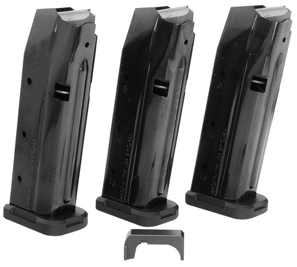 Shield Arms S15COMBOG33M1C S15 Magazine Gen 3 Combo 15rd 9mm Luger Compatible w/Glock 43X/48 Black Steel 3 Pack [DS}
