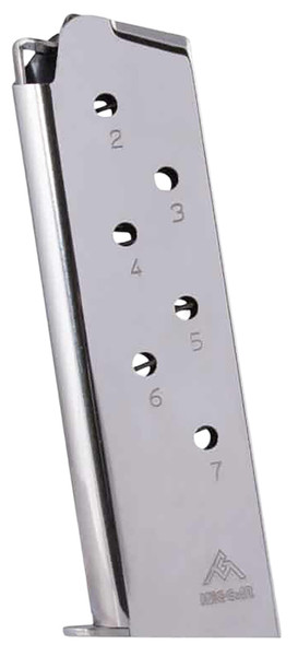 Mec-Gar MGCG4507N Colt Government 7rd 45 ACP, Nickel Stainless Steel [DS}