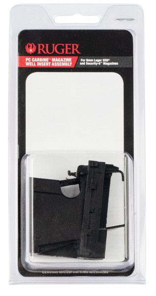 Ruger 90653 Mag Well Insert Assembly 9mm Luger 40 S&W Fits Ruger PC Carbine, Compatible w/Ruger SR & Security-9 Mags Black Polymer [SP]