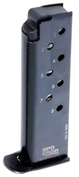 ProMag SMI16 Standard 8rd Single Stack 9mm Luger Fits S&W M39 Blued Steel [DS]
