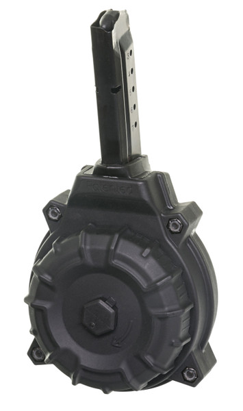 ProMag DRMA15 Standard 50rd Drum 9mm Luger Fits S&W M&P Shield Black DuPont Zytel Polymer [DS]