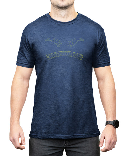Magpul MAG1268411S Magmouth Navy Heather Cotton/Polyester Short Sleeve Small DS