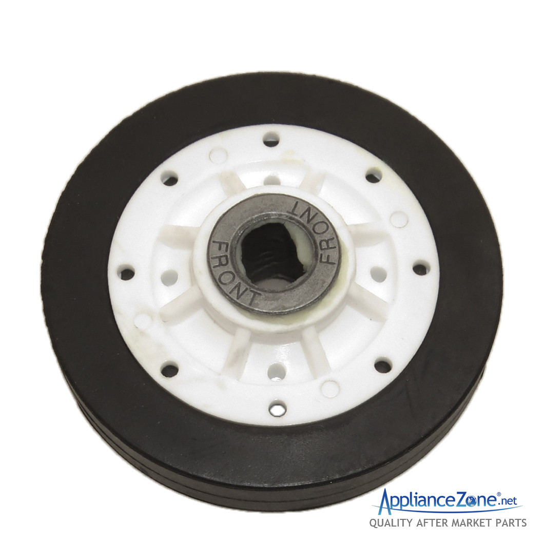 thumbnail interactive-video image 1 of Genuine OEM Whirlpool Dryer Drum Roller Support - WP37001042 - New 1 of 2