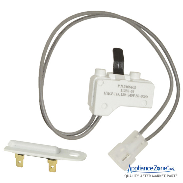 Replacement 3406108 3392519 Dryer Door Switch & Thermal Fuse for