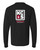 black long sleeve tee with color decoration - full back