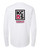 white long sleeve tee with black and red decoration - full back