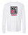 white long sleeve tee with black and red decoration - center front