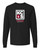black long sleeve tee with color decoration - center front