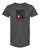 heather gray t-shirt with full color BLACK decoration - center front