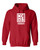Red Hoodie with white logo - Center Front