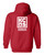 Red Hoodie with white logo - Full Back