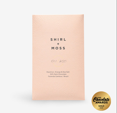 Hazelnut, Orange & Sea Salt 52% Dark Chocolate | Shirl & Moss