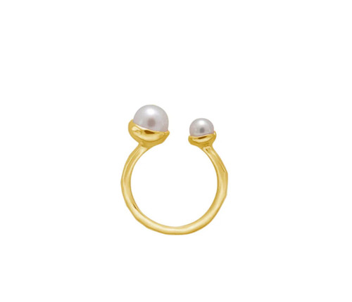 Riviera Double Pearl Ring