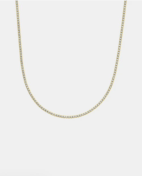 Tennis Necklace | Gold