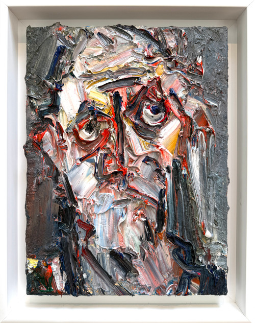 self portrait, john badcock, painting, oil painting, portrait