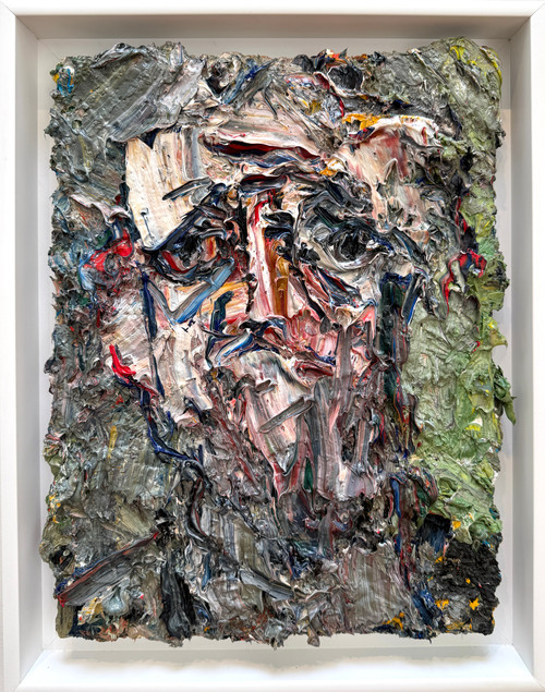self portrait, john badcock, painting, oil painting, portrait