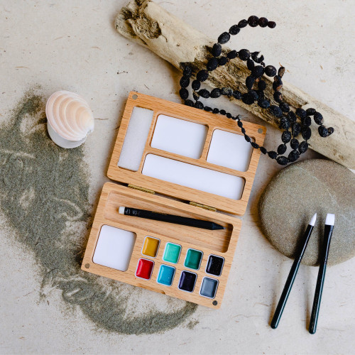 teleport, coastal, palette, watercolour, paint set, travel