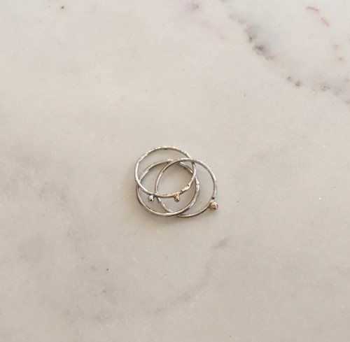 Interlaced Rings | Sterling Silver + 9ct Gold