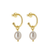 Petites Pearl Hoops | Gold