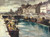 Douglas Badcock Painting Boat Harbour, Lossiemouth, Scotland 1968