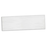 A full-colour sports towel in a rectangular shape, primarily white with an edge trim, featuring a logo.