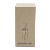 A drink bottle in a cardboard box, featuring a diagram of a tumbler with a straw. It's a 500ml size.