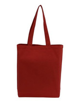 Cotton Tote With Base Gusset Only - Red