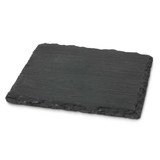 A slate coaster with a natural, textured edge, ideal for protecting surfaces.