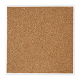 A square sublimated ceramic coaster in a natural cork finish, featuring a plain design with rounded corners.