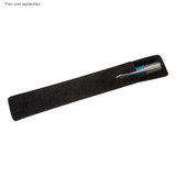 A black velvet pouch designed to hold a pen, featuring a subtle logo detail.